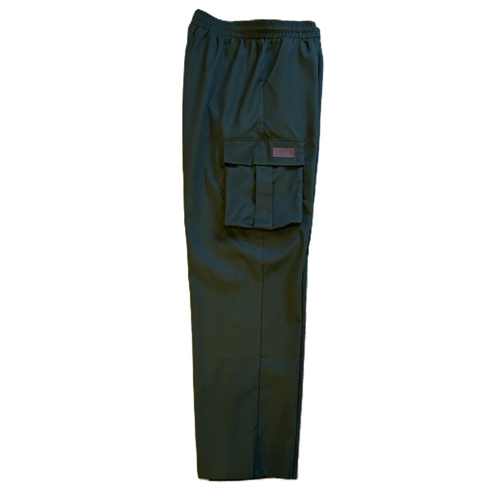 (NEW) Lightweight Elastic Waist Cargo Pants in Forest Green (34) - Picture 3 of 5